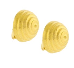 Ilias Lalaounis Swirl Dome Gold Earrings