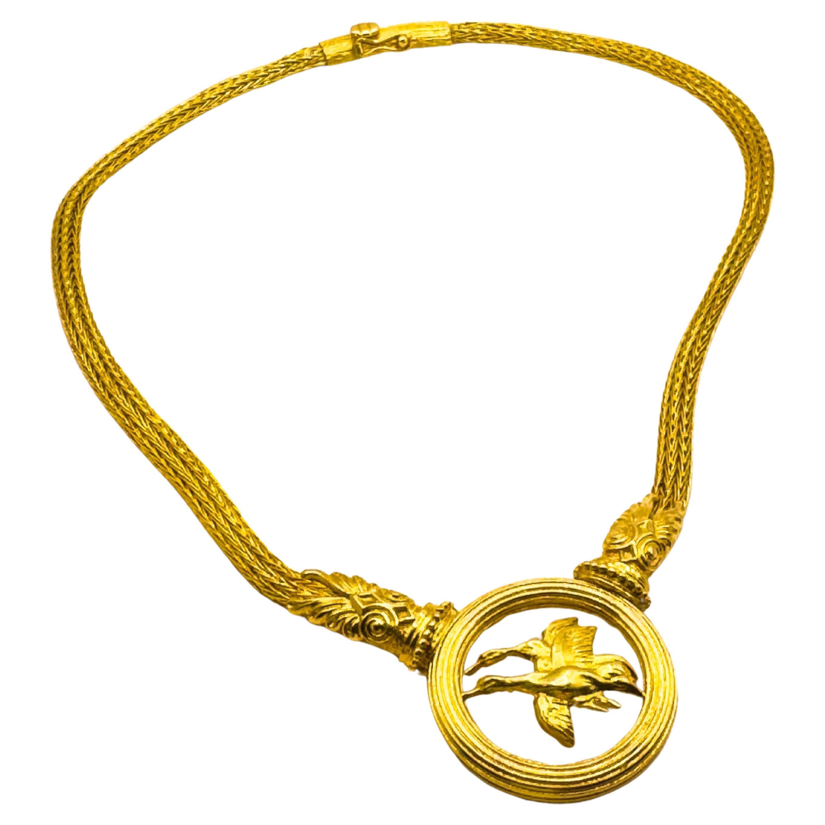 Ilias Lalaounis Vintage 18K Yellow Gold Necklace  For Sale