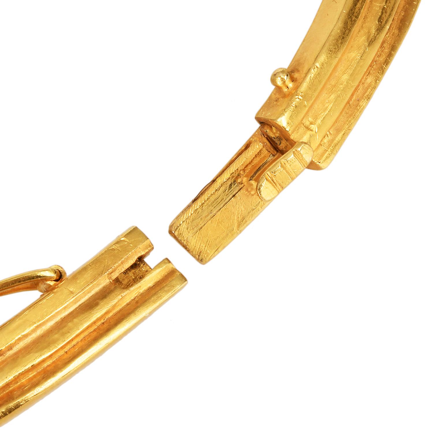 Ilias Lalaounis Vintage 22K Gold Statement Greek Necklace 197 Grams For Sale 2