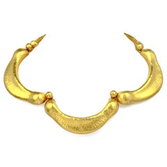 Ilias Lalaounis Vintage 22K Yellow Gold Link Collar Choker Bracelet