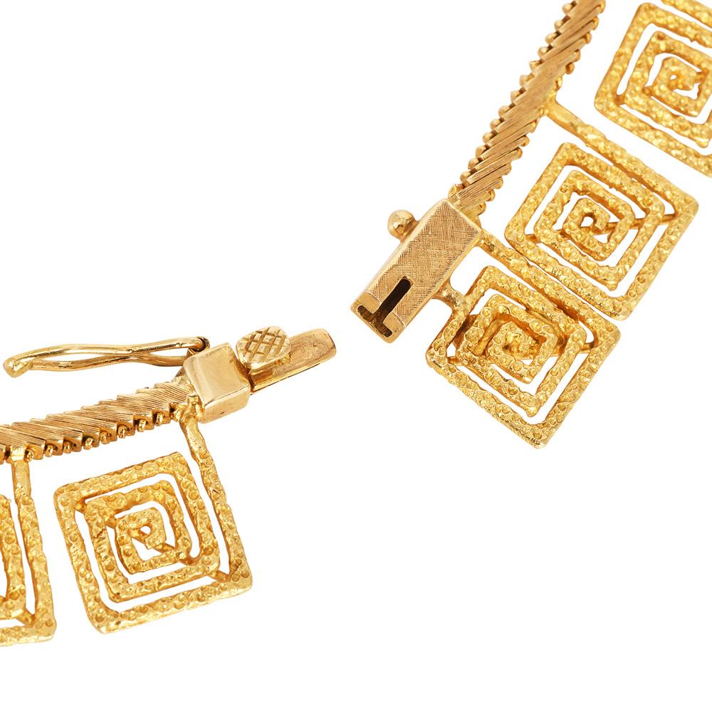 De las mujeres Collar de oro de 18 quilates con motivo de llave griega vintage Ilias Lalaounis en venta