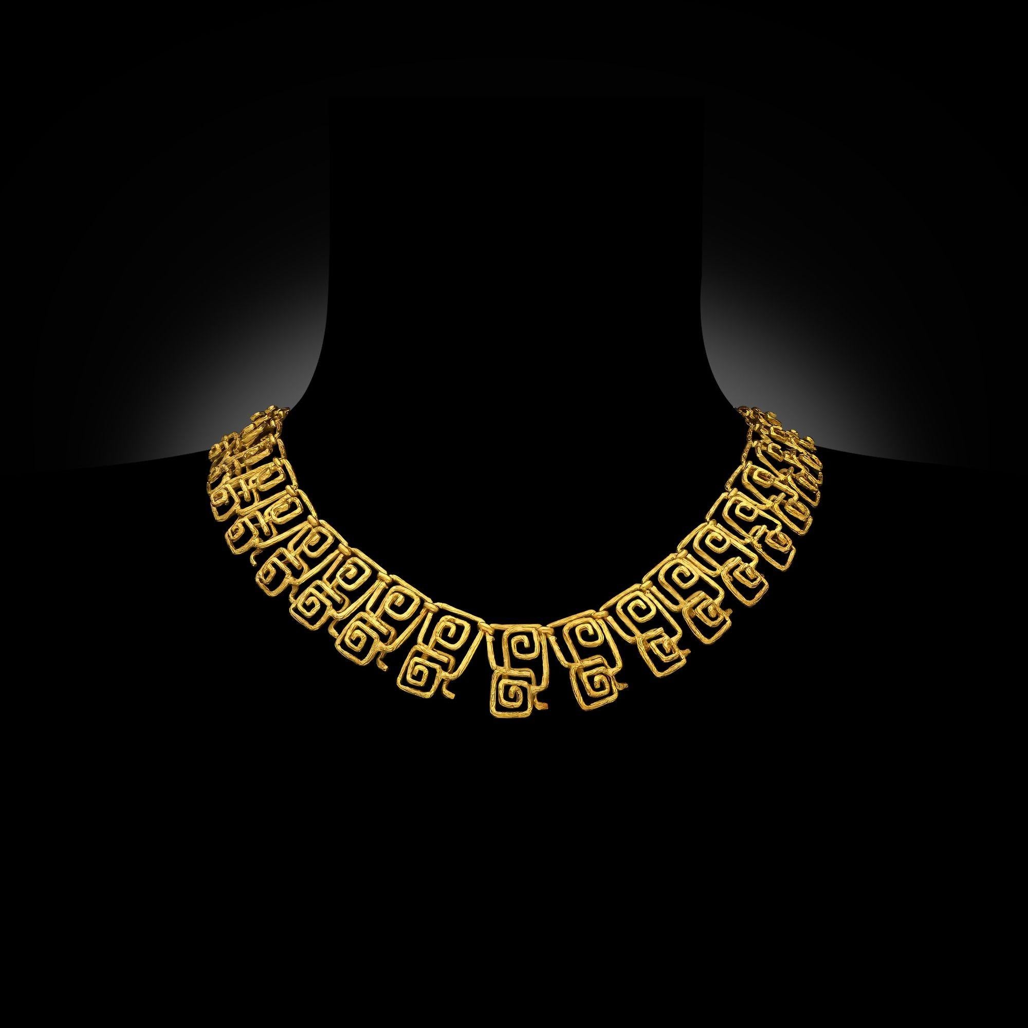 Ilias Lalaounis Vintage 'Neo-Geometric' Necklace in 18ct Yellow Gold circa 1973 en vente 4
