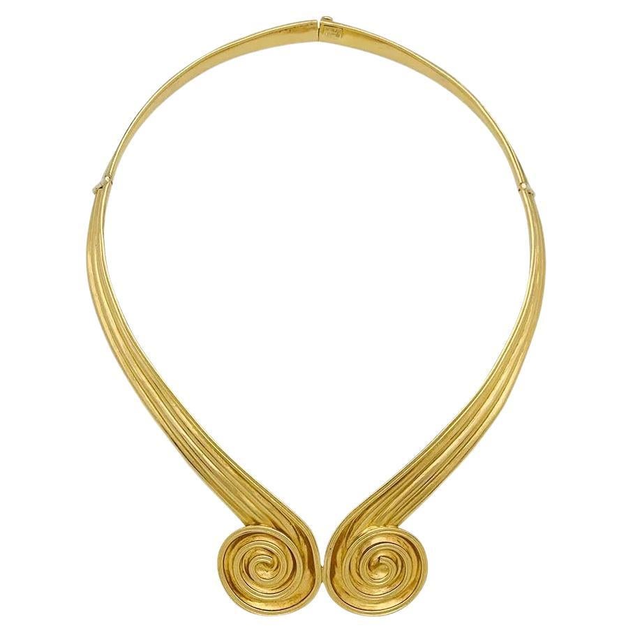 Ilias Lalaounis Yellow Gold Chestplate Necklace