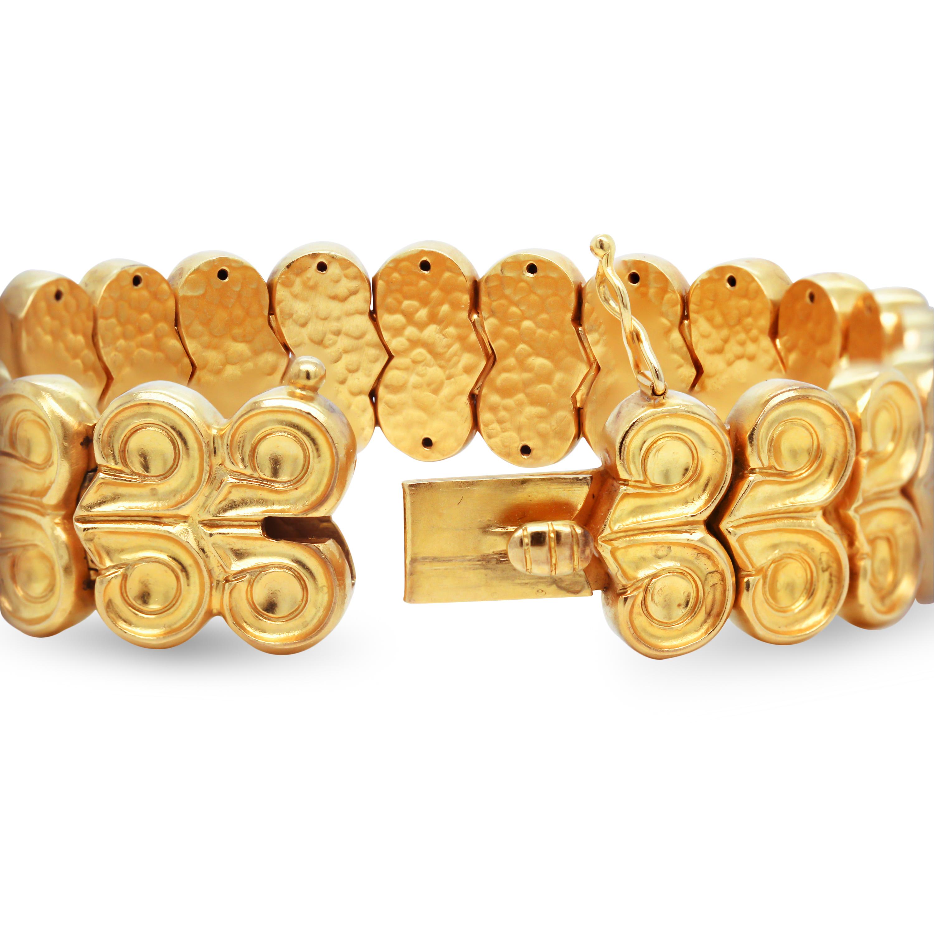 Women's Ilias Lalaounis Yellow Gold Necklace and Bracelet Matching Set
