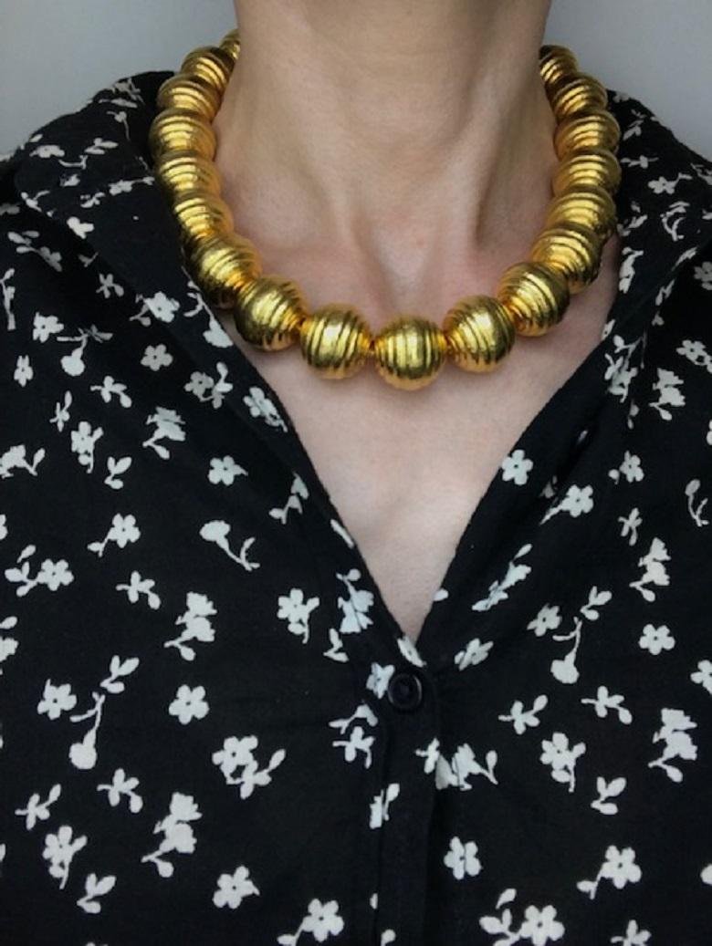 Ilias Lalaounis 18k Gold Ball Necklace Original Pouch 4