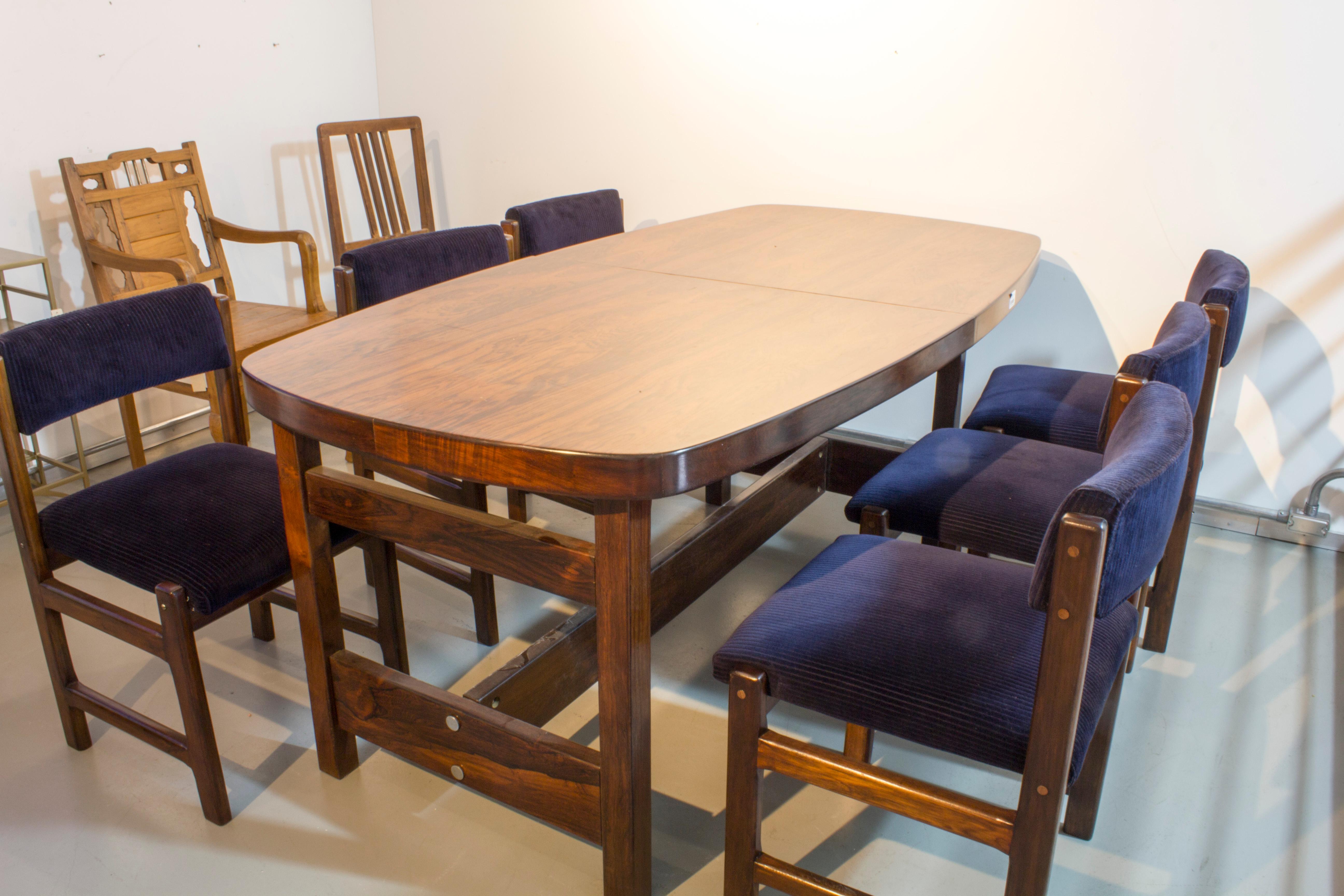 Ilídio Rosewood Extension Table by Sergio Rodrigues, 1965 In Good Condition For Sale In Belo Horizonte, Minas Gerais