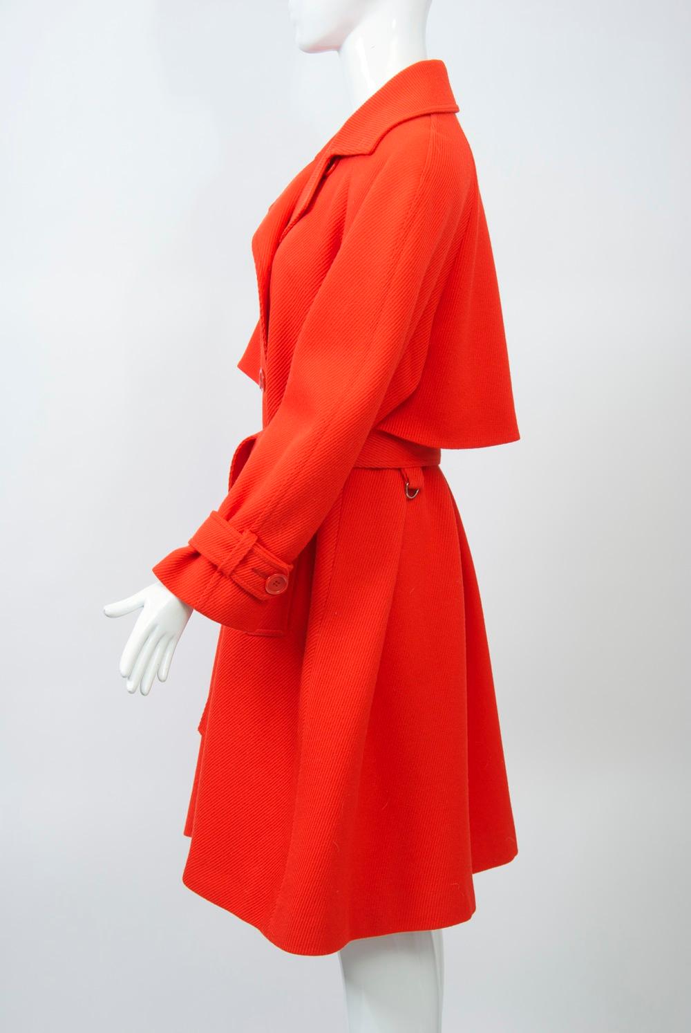 Ilie Wacs Red Trench-style Coat 2