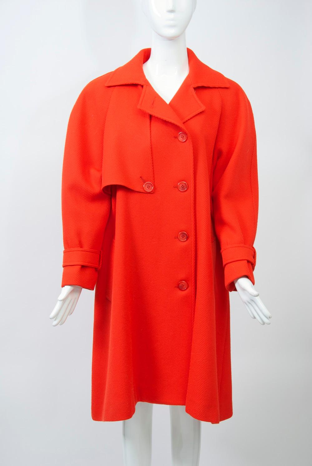 Ilie Wacs Red Trench-style Coat 3