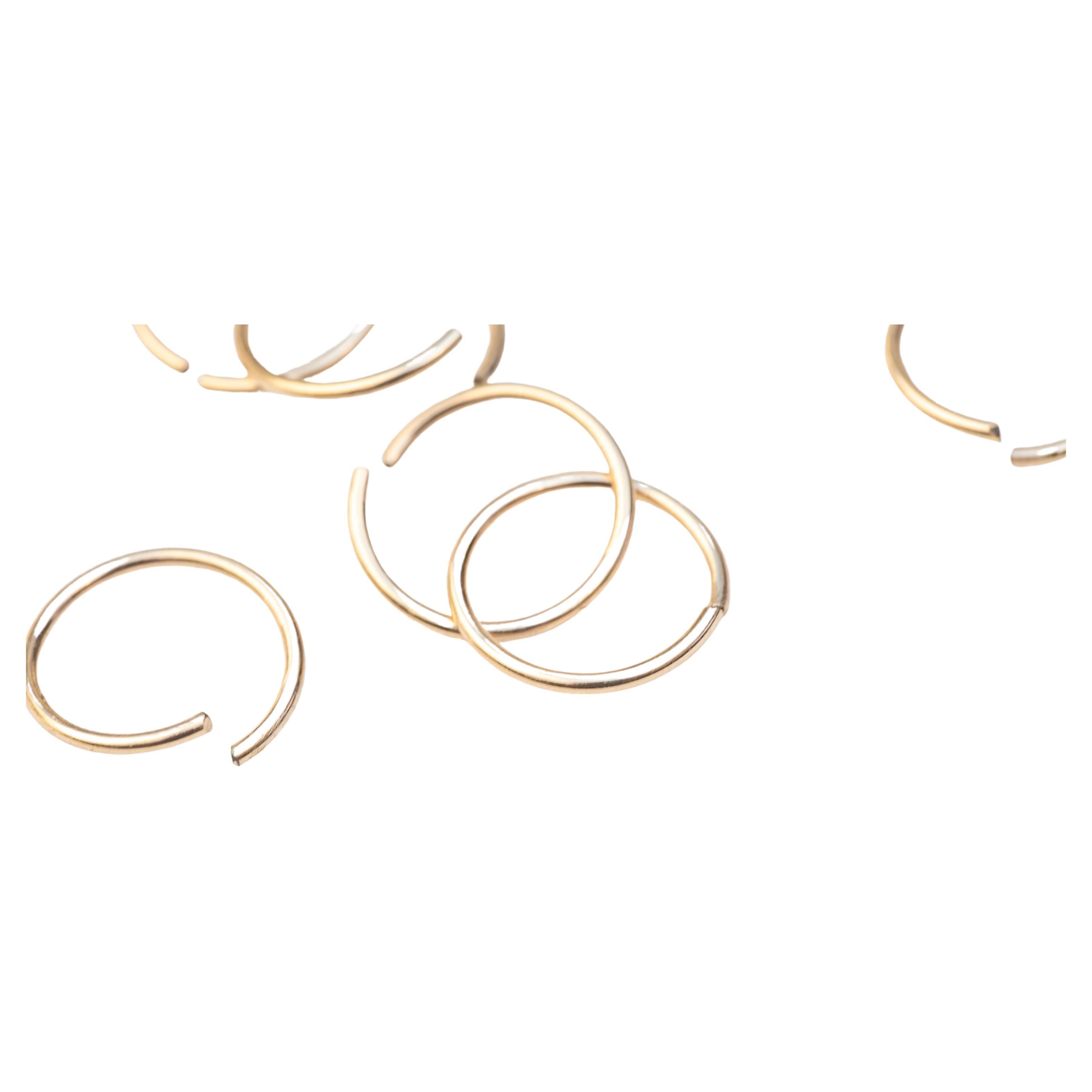 Ilium Flügel, 14k Gold Haarringe im Angebot