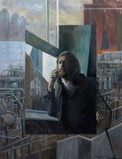 Iliya Mirochnik, "A Mask of Bone and Iron Lines", 48in x 60in, oil on ca