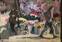 Iliya Mirochnik - Iliya Mirochnik, Study for composition, 10in x 15in, oil on paper Antique Iliya Mirochnik, Study for composition, 10in x 15in, oil on paper