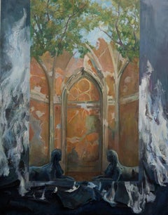 Iliya Mirochnik, "Where they have Burned Books", 48in x 60in, oil on canvas