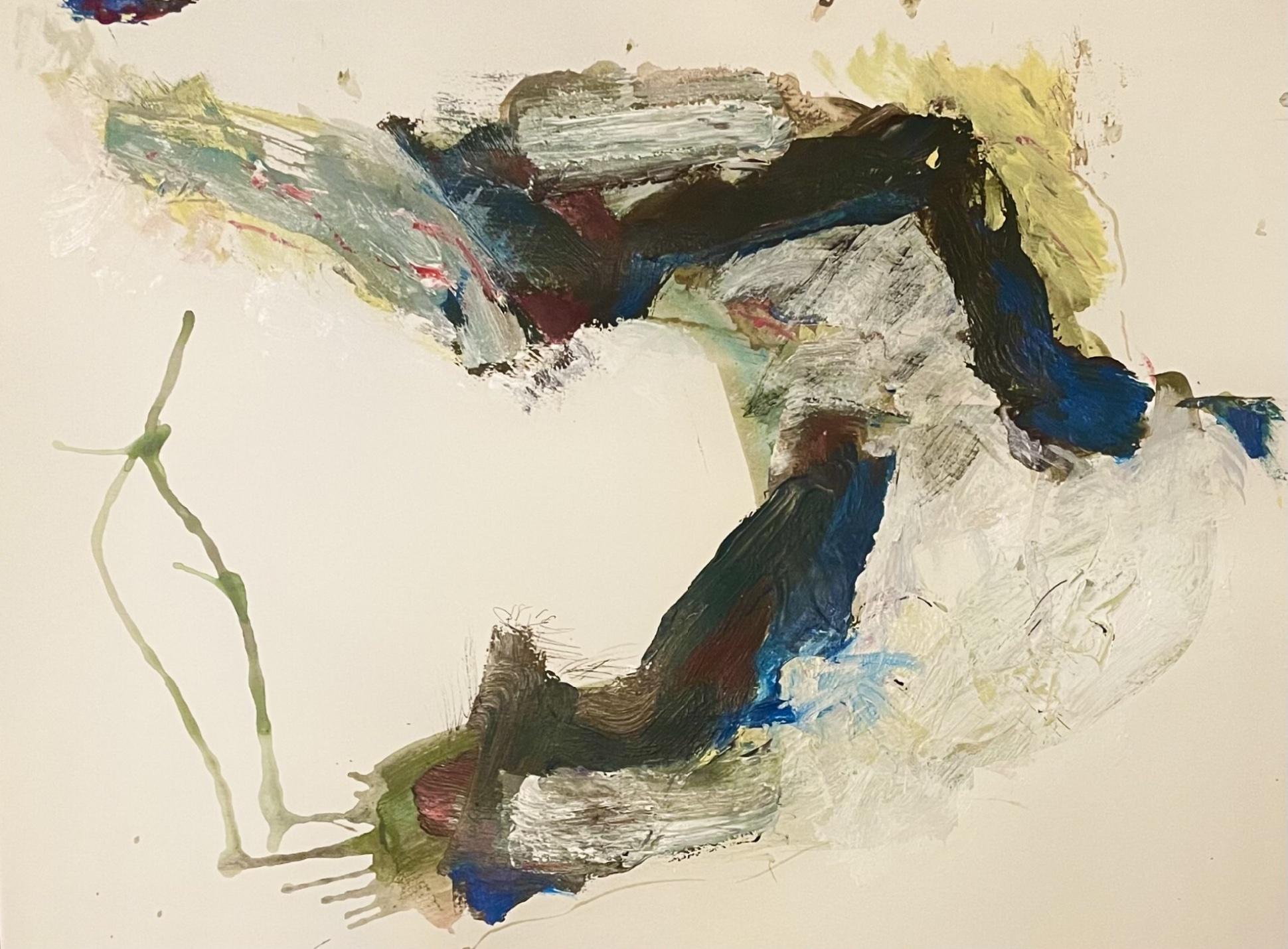 Iliyan Ivanov Abstract Painting – NO RE-ENTRY II.1 : Abstraktes Werk auf Papier