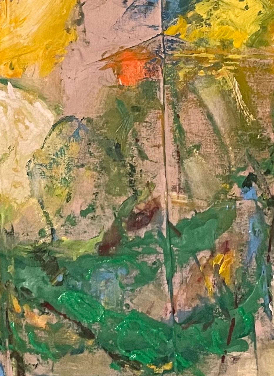 Un giardino fiorito, narcisi: Pittura astratta - Painting Espressionismo astratto di Iliyan Ivanov