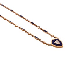 Illario, 18K Gold Lapis Lazuli Diamond Necklace