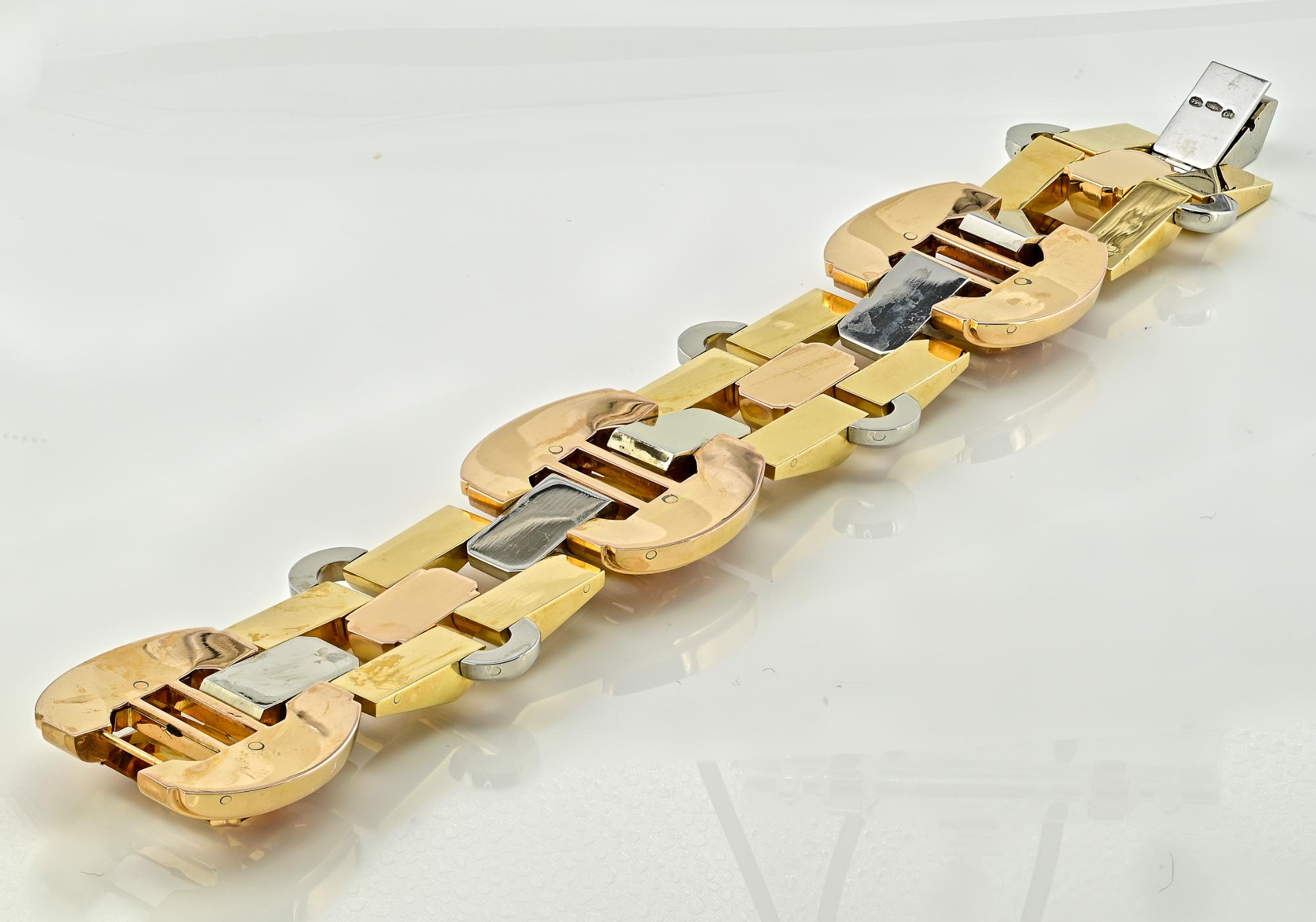 ILLARIO Art Deco Citrine 18 KT Bracelet For Sale 5
