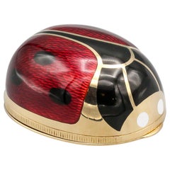 Illario Enamel and 18 Karat Gold Ladybug Pill Box