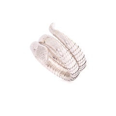 Illario Iconic White Silver Snake Bracelet