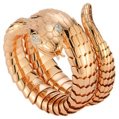 Illario Rose Gold and Diamond Snake Bracelet