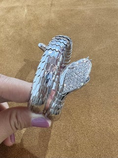 Bracelet en or 18 carats et diamants d'Illario Serpenti, années 1980