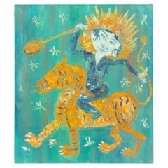 Illegibly Signed Central Asian Oil on Canvas