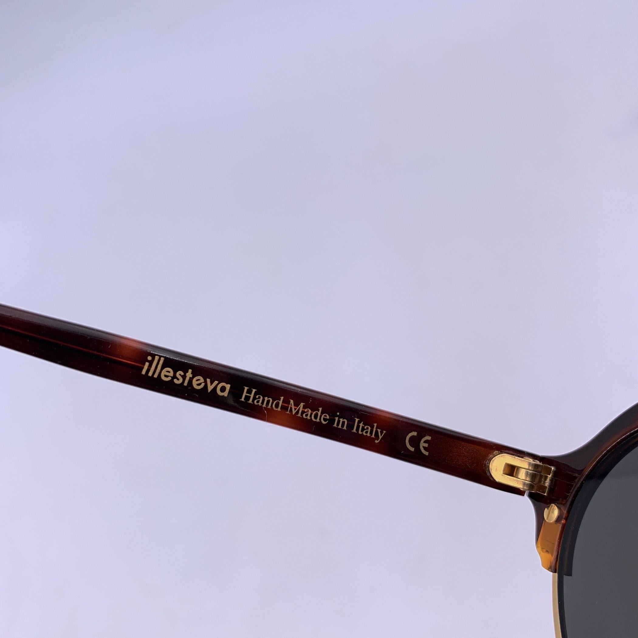 Nero Illesteva Occhiali da sole unisex rotondi marroni Milan 4 49/23 140 mm in vendita