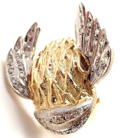 Illias Lalaounis Greek Diamond Fish Yellow Gold Band Ring