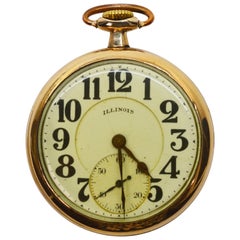 Montre de poche Illinois Bunn Special Brass avec fond d'écran