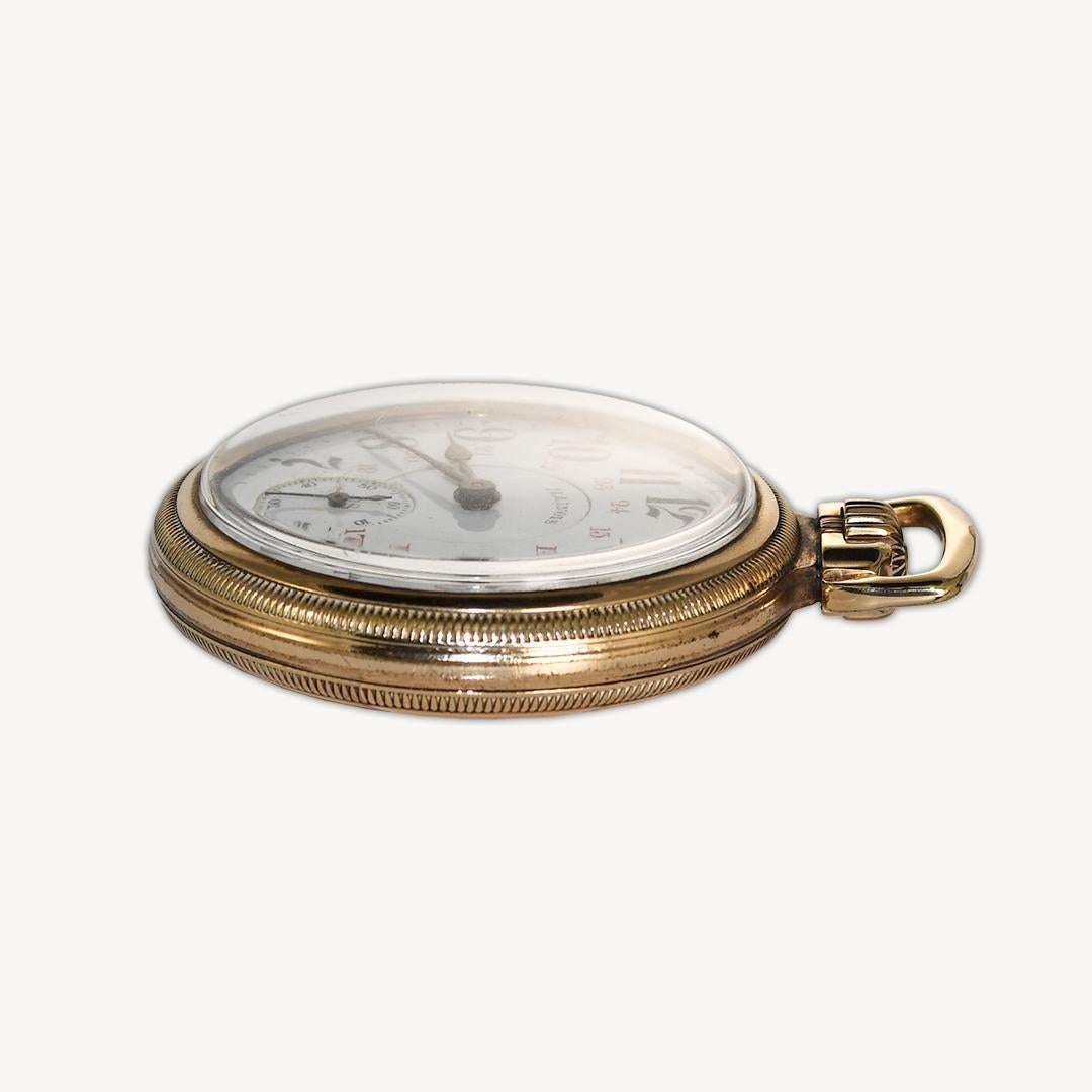 Illinois Railroad Bunn Special Pocket Watch Size 16 In Excellent Condition For Sale In Laguna Beach, CA