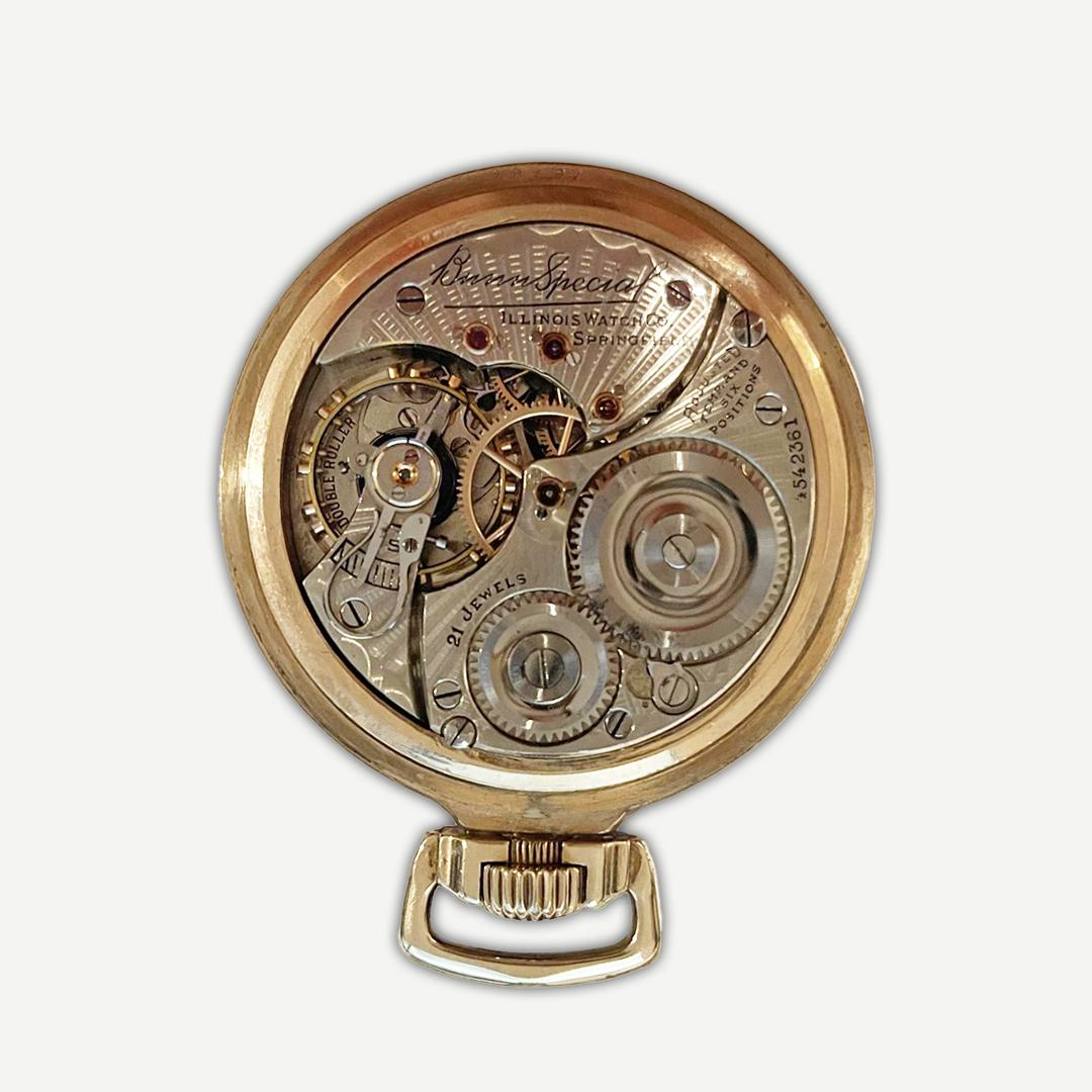 Women's or Men's Illinois Railroad Bunn Special Pocket Watch Size 16 For Sale