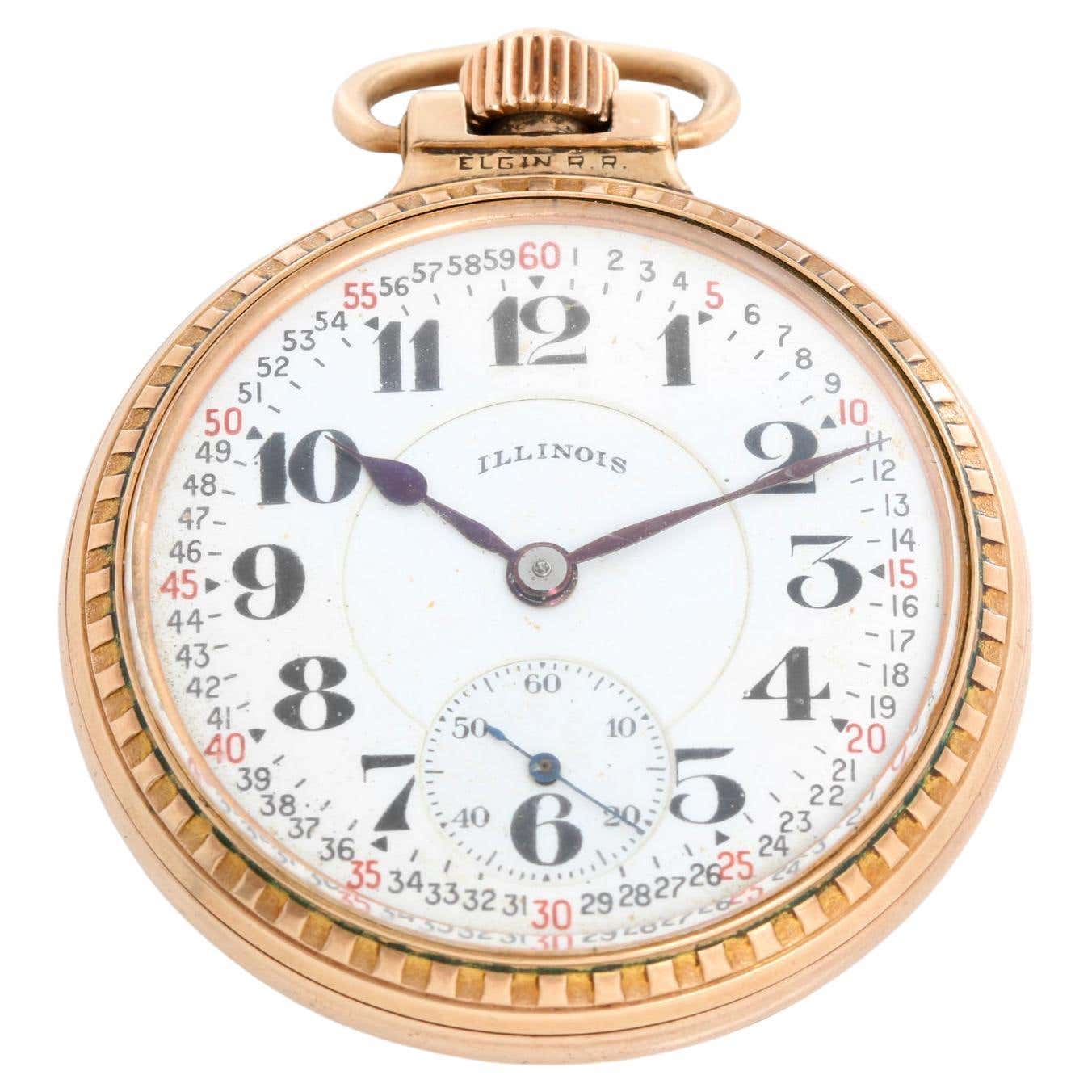 Dial Train Watch Illinois Railroad Gold Filled Pocket Watch at 1stDibs | waltham watches ...