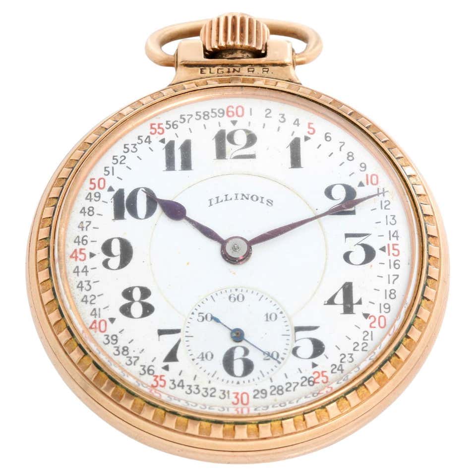 1900s Edwardian Illinois Railroad Pocket Watch For Sale at 1stDibs ...