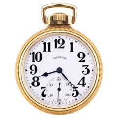 Illinois Railroad Grade Bunn Special Mens Gold Filled Pocket Watch Circa 1923