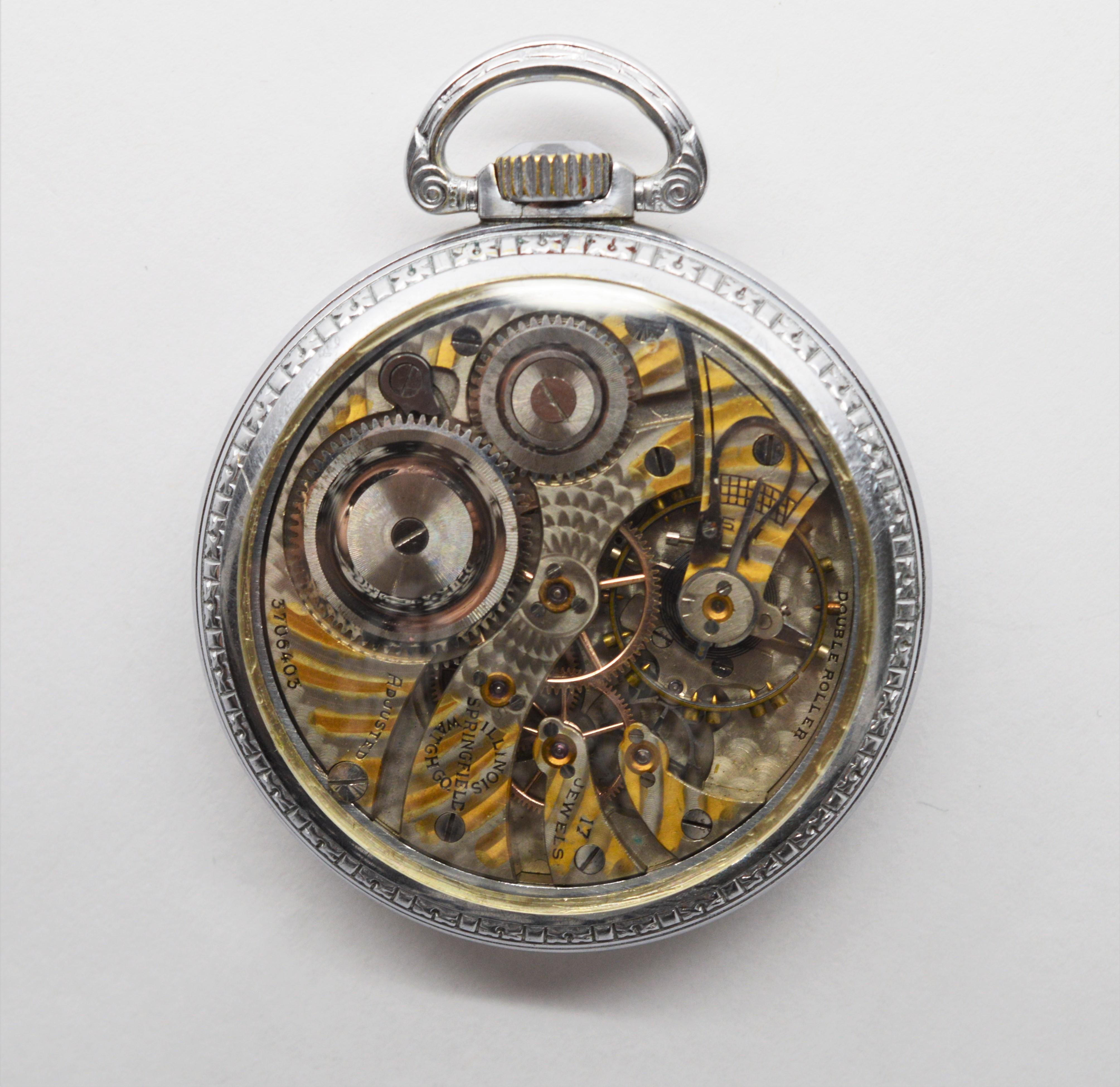 Illinois Steel Pocket Watch with Display Back 1