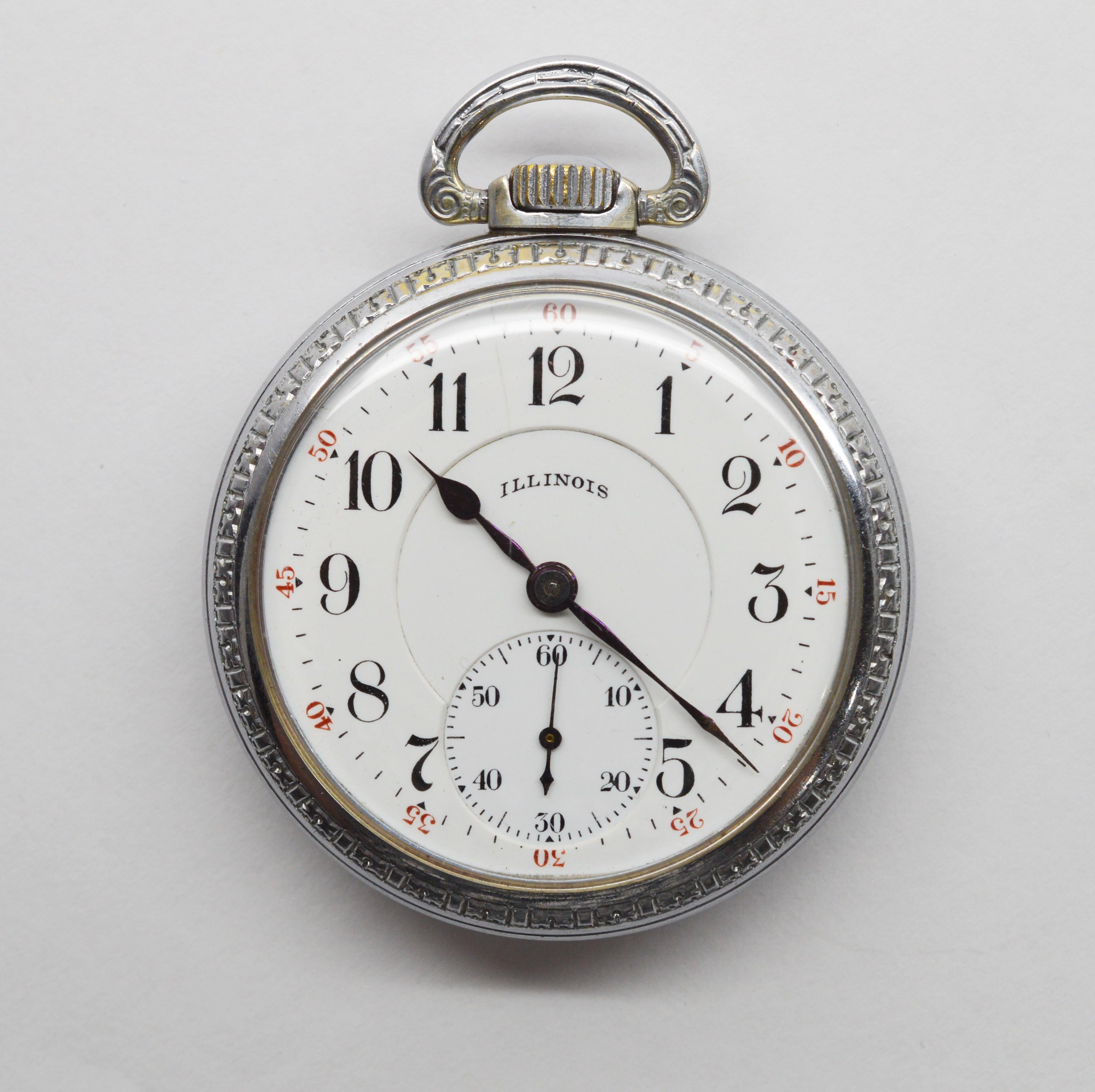 Illinois Steel Pocket Watch with Display Back 3