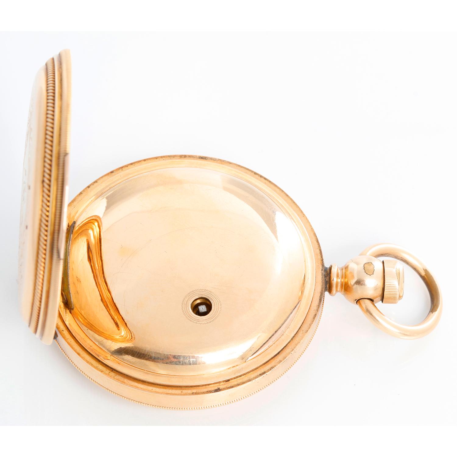 Illinois Watch Co. Currier Gold Filled Pocket Watch In Good Condition For Sale In Dallas, TX