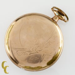 Illinois Watch Co Gold-Filled Antique Open Face Pocket Watch, Size 16S