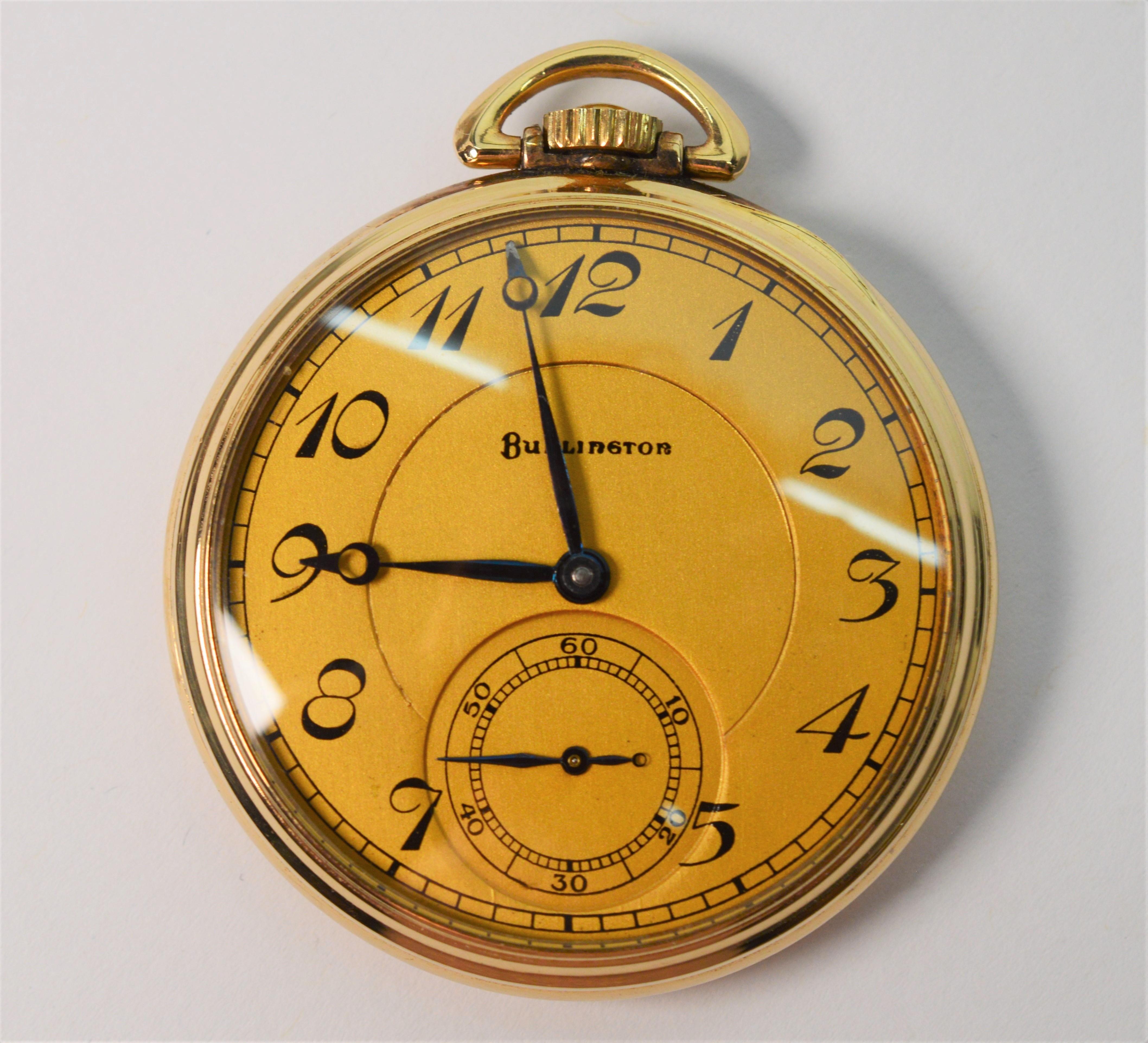 Illinois Watch Company Display Back Pocket Watch For Sale 2