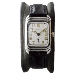 Illinois White Gold Filled Art Deco Watch circa 1920's with Original Dial