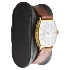 Illinois Yellow Gold Filled Art Deco Tonneau Shaped Watch from 1920