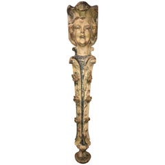Illions Polychrome Carved Wooden Carousel Element, Supreme Carousel, circa 1920