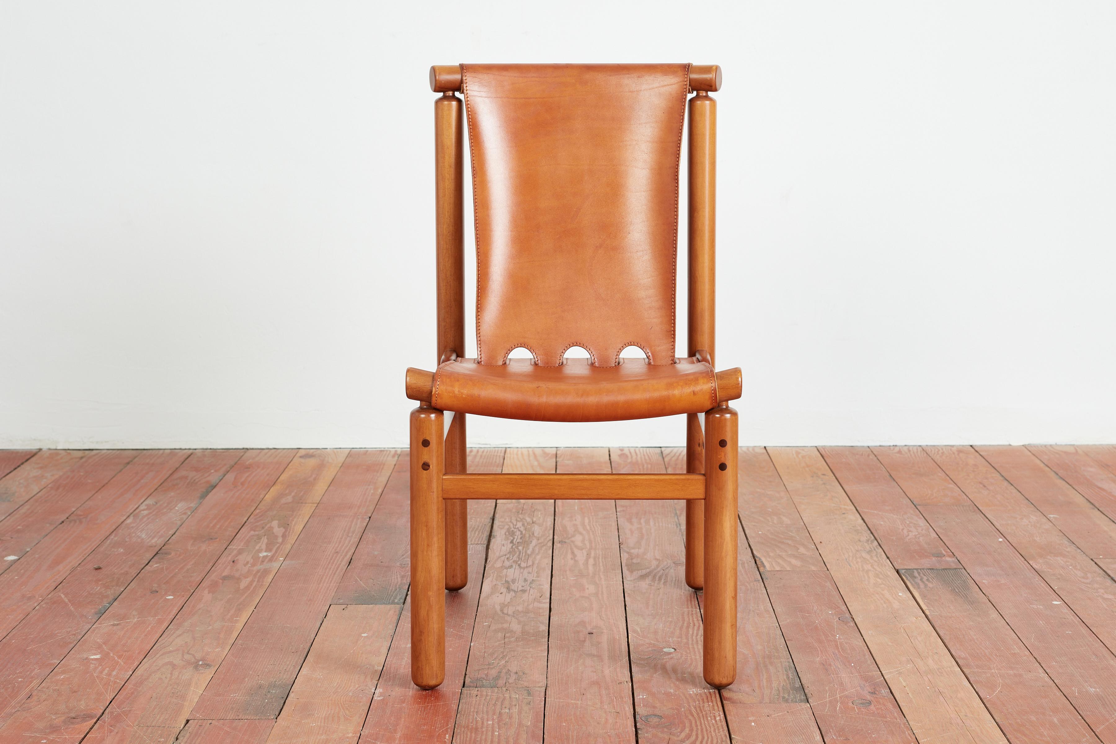 Leather Illmari Tapiovaara Dining Chairs, Set of 10 For Sale