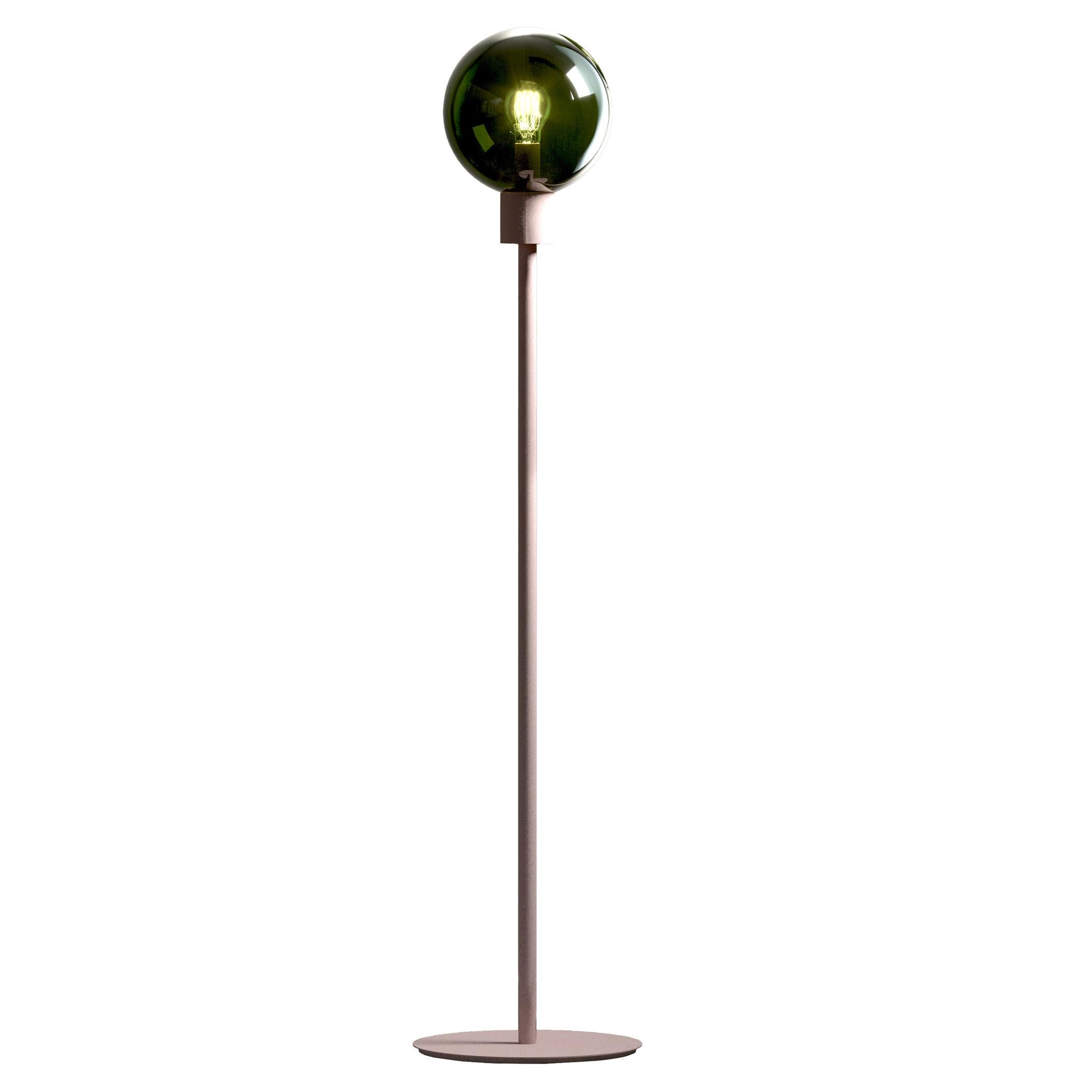 Illogica Allegria Floor Lamp 1-Light High Pink Antique Green