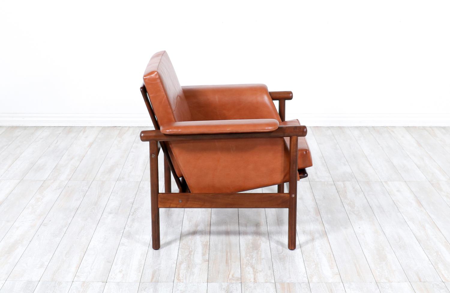 Mid-Century Modern Illum Wikkelsø Cognac Leather Lounge Chair for Koefoed's Møbelfabrik