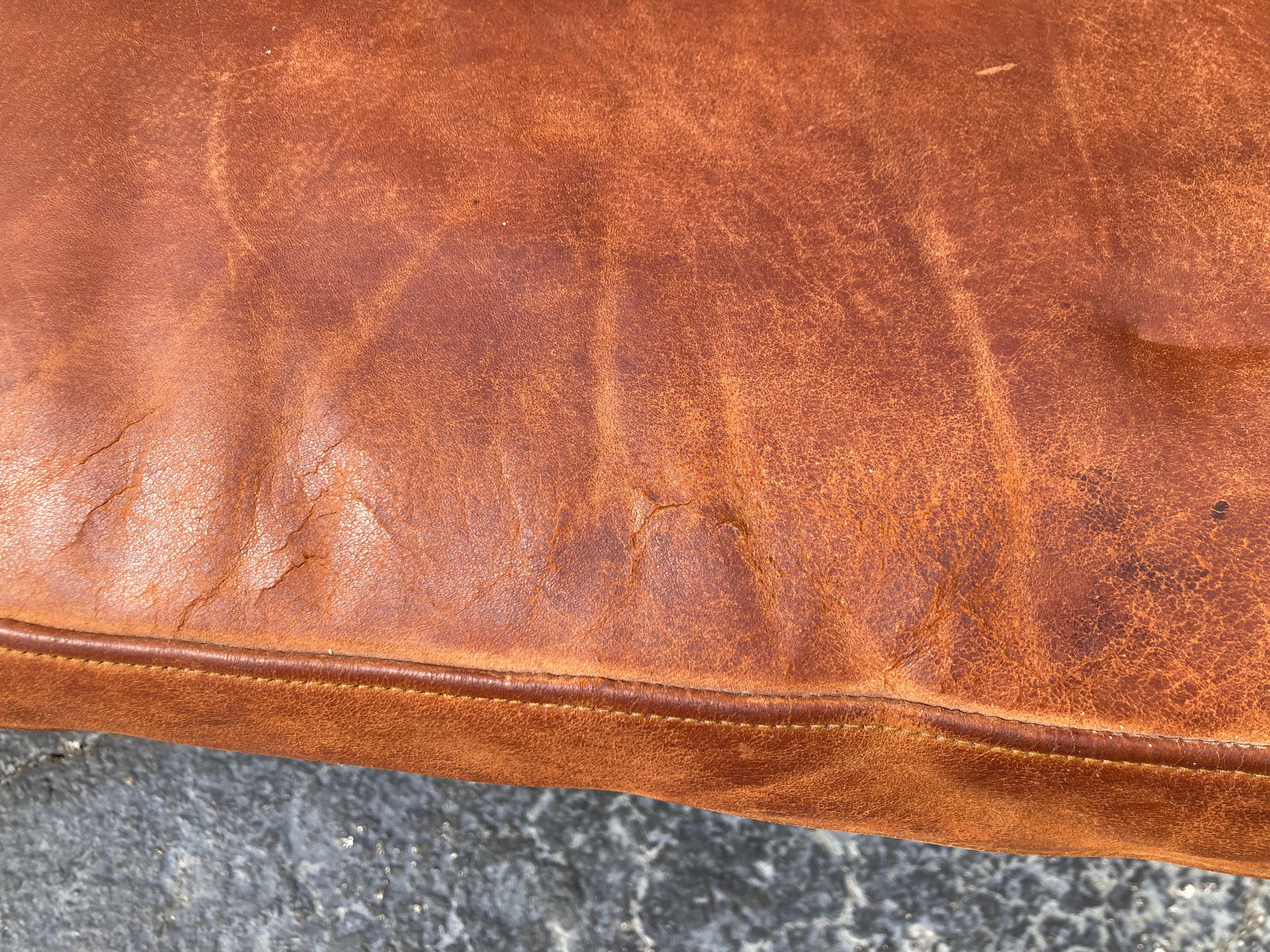 Illum Wikkelsø Danish Modern Leather 'Capella' Sofa Cognac Leather Rosewood For Sale 7