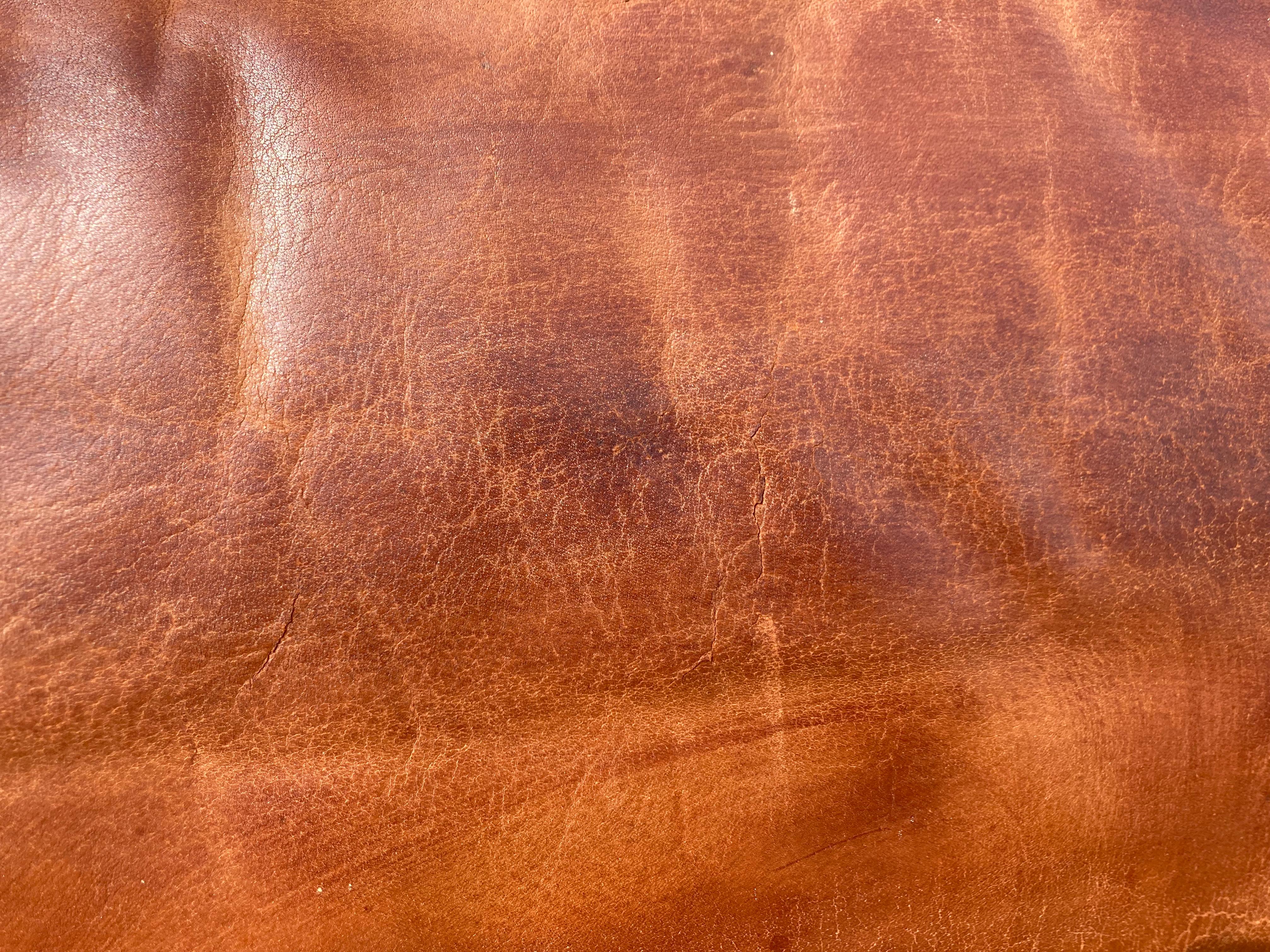 Illum Wikkelsø Danish Modern Leather 'Capella' Sofa Cognac Leather Rosewood For Sale 14