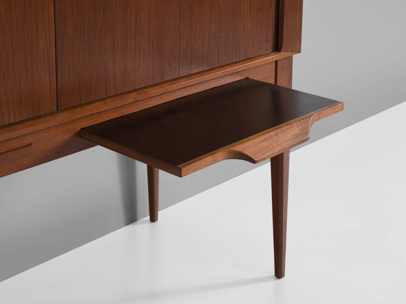 Mid-20th Century Illum Wikkelsø Danish Teak Bar Cabinet