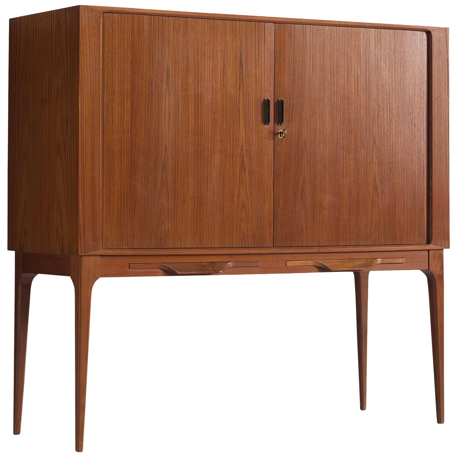 Illum Wikkelsø Danish Teak Bar Cabinet