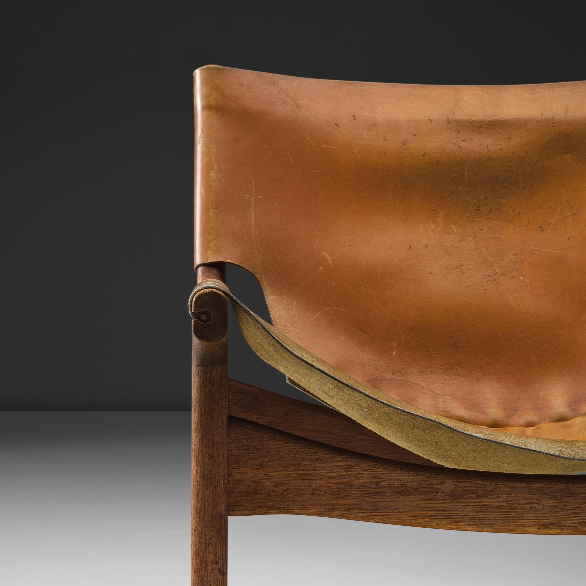 Scandinavian Modern Illum Wikkelsø Easy Chair in Oak and Leather