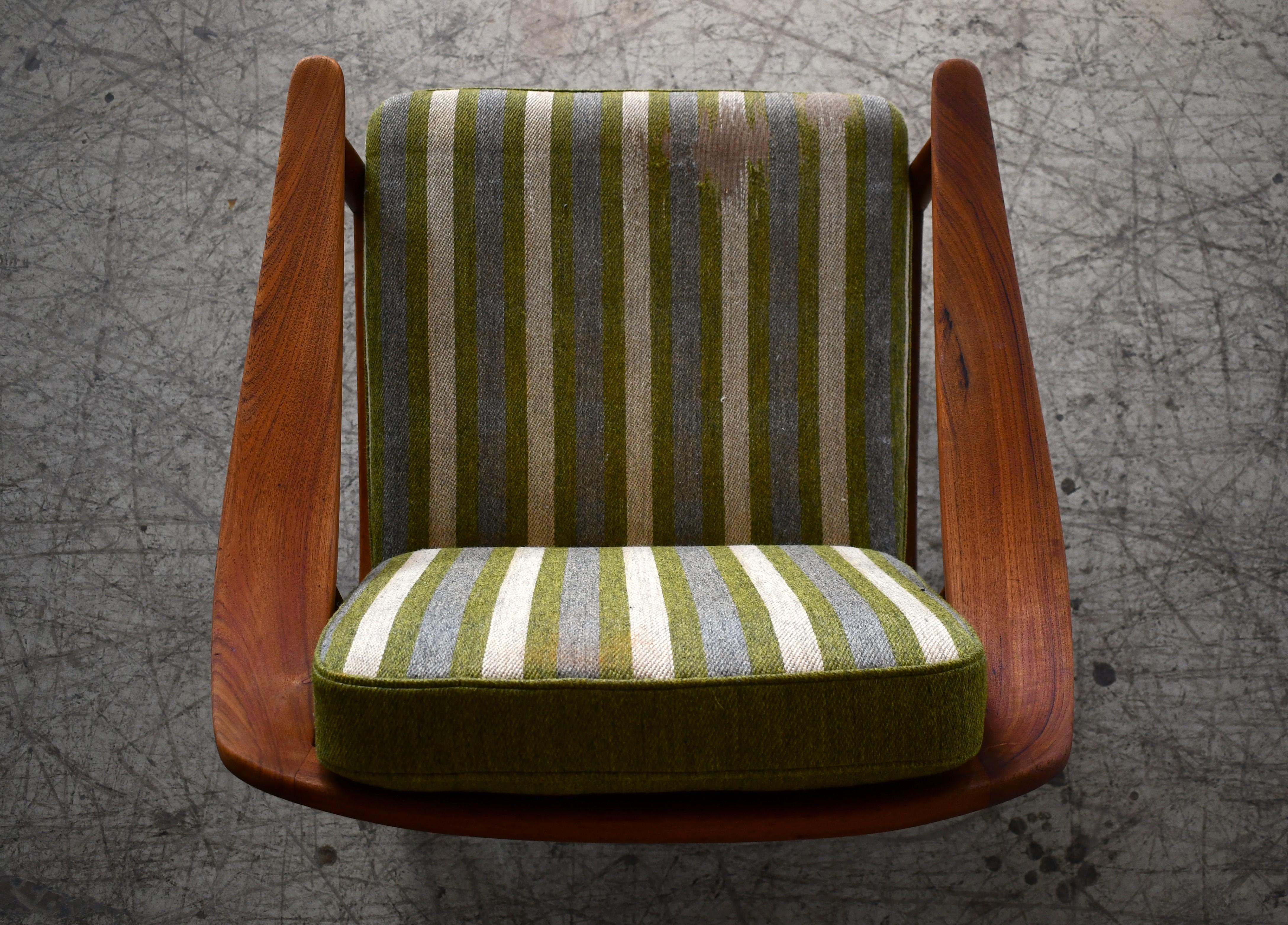 Illum Wikkelsø Sessel aus Teak und Eiche für Søren Willadsen, Dänemark 1950er Jahre im Angebot 2
